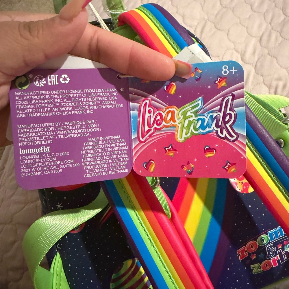 Lisa Frank Rainbow Alien Car Backpack - Picture 4 of 5
